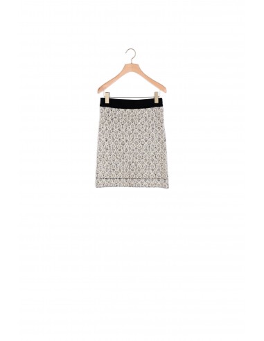 Jupe courte en maille jacquard de pas cher